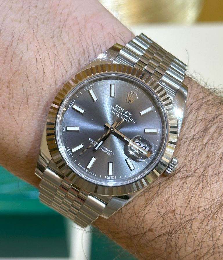 rolex datejust 41 rodium 126334