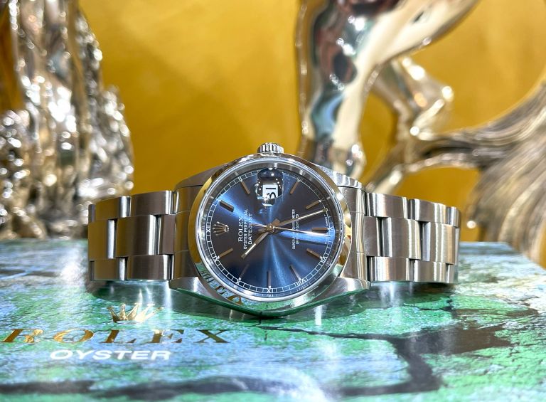 rolex datejust blu 36 oyster