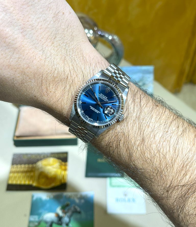 Rolex 16234 Datejust 36 blu