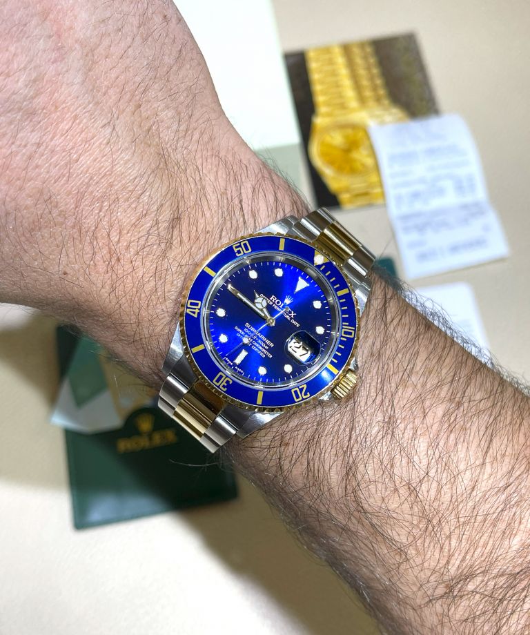 rolex submariner 16613 blu