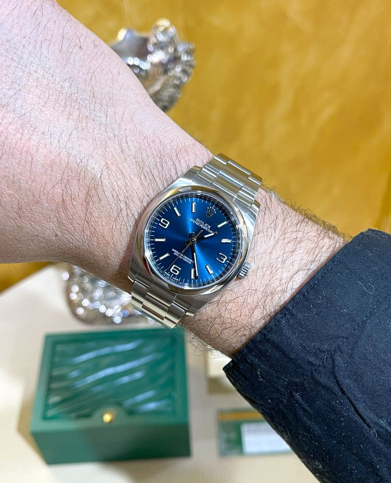 rolex oyster perpetual 36 blu